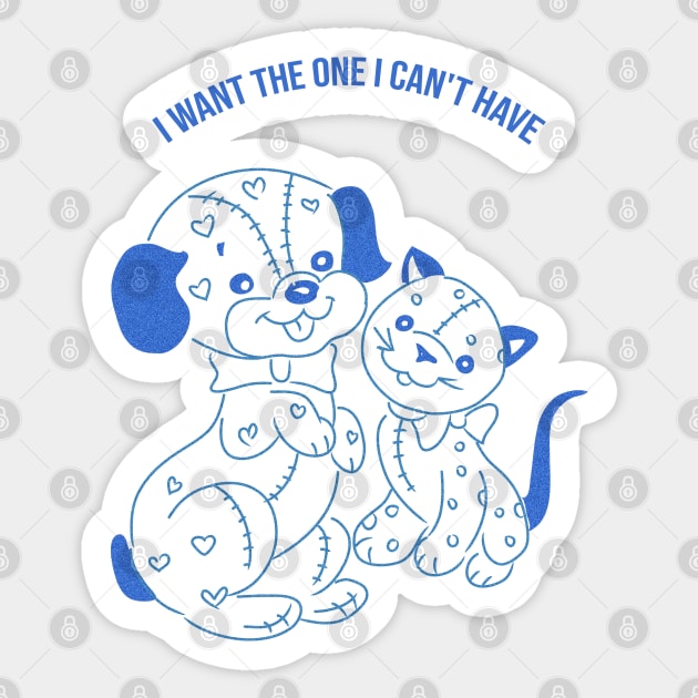 I Want The One I Can't Have Sticker by pelicanfly